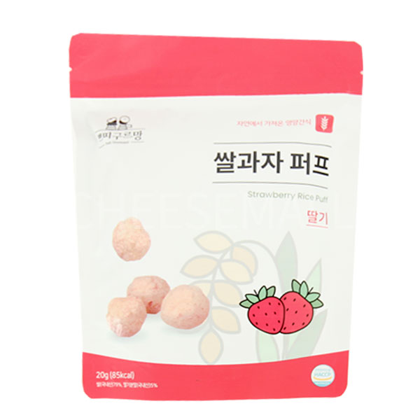 쁘띠구르망 쌀과자 퍼프 딸기20g 5개세트
